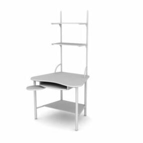 Simple Computer Desk Furniture 3d model