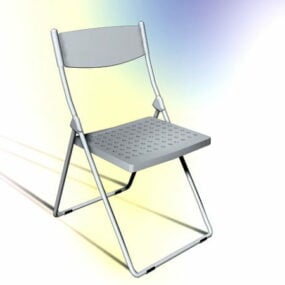 सरल सम्मेलन धातु कुर्सी 3डी मॉडल