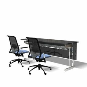 Simple Office Front Desk 3d model