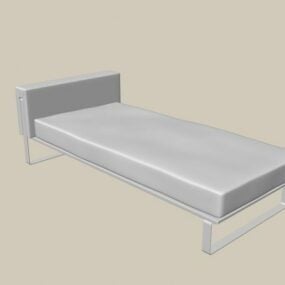 Simple Twin Bed 3d model