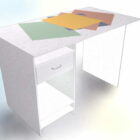 Simple White Office Table