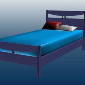 Single Bed For Adults 3d model