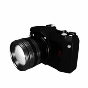 Modelo 3d de câmera reflex de lente única