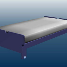 نموذج ثلاثي الأبعاد لسرير ذو منصة واحدة