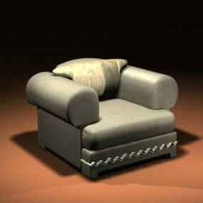 Modello 3d con poltrona divano singola