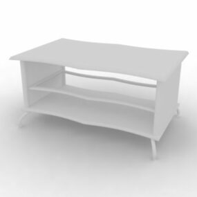 Modelo 3d de móveis de mesa para sofá de sala de estar