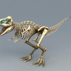 Turuncu Triceratops Dinozor 3d modeli