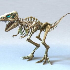 T-rex squelettique modèle 3D