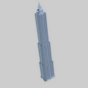 Immeuble d'appartements gratte-ciel de grande hauteur modèle 3D