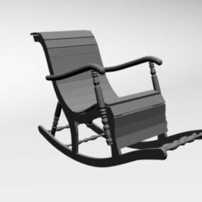 Slat Back Rocking Chair 3d model