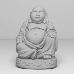 Lille Buddha Statue 3d-model