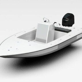 דגם תלת מימד קטן של סירת מנוע