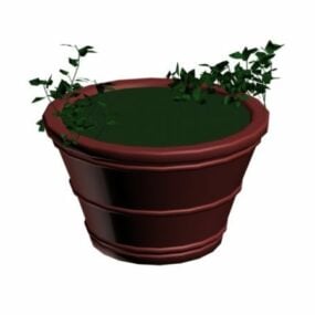 小さな鉢植えの植物の3Dモデル