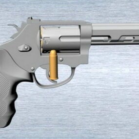Modello 3d di piccola pistola Revolver
