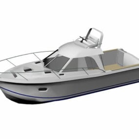 现代游艇快艇3d模型