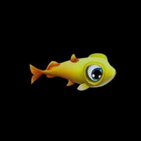 דגם תלת מימד של דג צהוב קטן