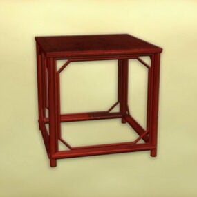 Pienet antiikkiset sivupöytähuonekalut 3d-malli