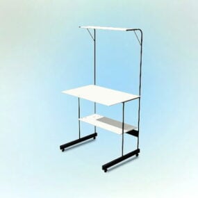 Small Computer Work Table 3d model