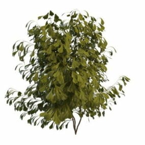 Modello 3d di piccolo albero cespuglio