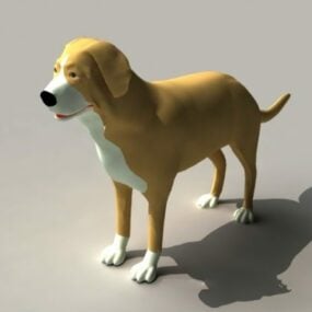 Modelo 3d de cachorro Collie liso