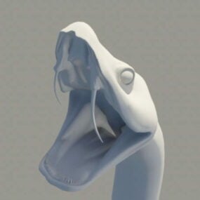 Model 3D głowy węża