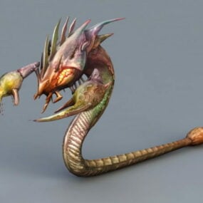 3д модель монстра змеи-скорпиона