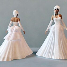 Snow Bride Princess 3d model