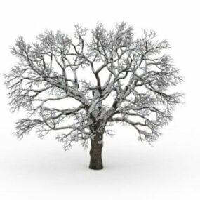 Snowy Bare Tree 3d model