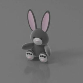 דגם 3D ארנב צעצוע רך