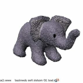 Miękki pluszowy słoń Model 3D