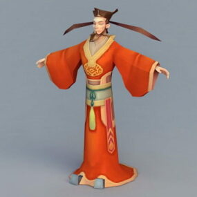 3д модель официального персонажа династии Сун