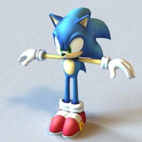 Sonic Serbest Bırakılan Kirpi Karakteri 3d modeli
