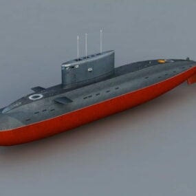 Soviet Kilo Class Submarine 3d model