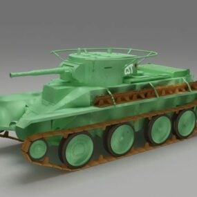 Soviet Russian Bt-5 Tank 3d model