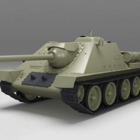 Neuvostoliiton Su-85 Tank Destroyer 3D-malli