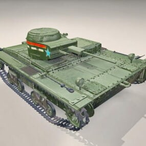 مدل سه بعدی تانک سبک T-38 شوروی