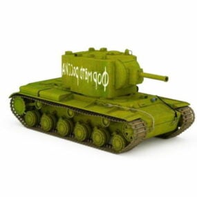 نموذج الدبابة السوفيتية Ww2 ثلاثي الأبعاد