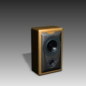 Altavoz de audio con soporte de cristal modelo 3d
