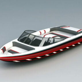 运动钓鱼船3d模型