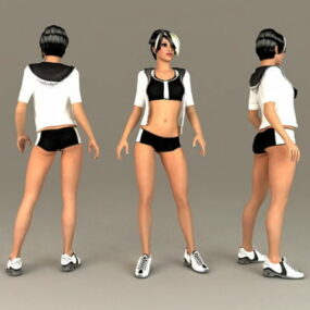Sports Girl 3d model