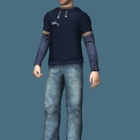 Спортивный человек Rigged 3d модель персонажа