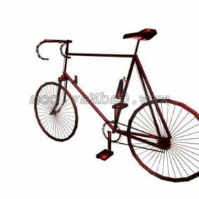 간단한 자전거 화이트 색상 3d 모델