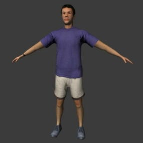Sportsman Posing Character 3d-model