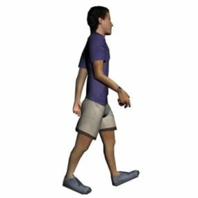 شخصية رياضي يمشي نموذج ثلاثي الأبعاد
