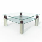 Salontafel met glazen vierkante meubels