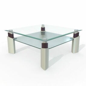 Furniture Square Glass Coffee Table 3d model