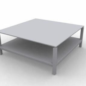 Muebles de mesa de té cuadrados modelo 3d