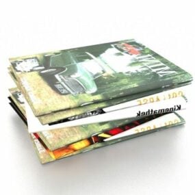 Stack Of Magazines 3d-model