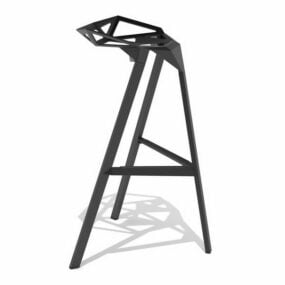 نموذج كرسي بار قابل للتكديس للأثاث ثلاثي الأبعاد
