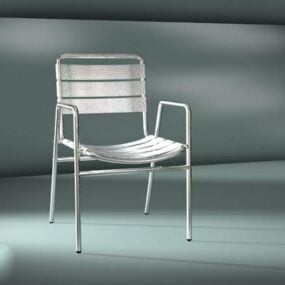 كرسي قابل للتكديس بأذرع نموذج ثلاثي الأبعاد